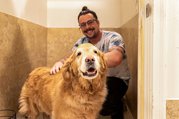 Happy dog at BrownDog Lodge Vet